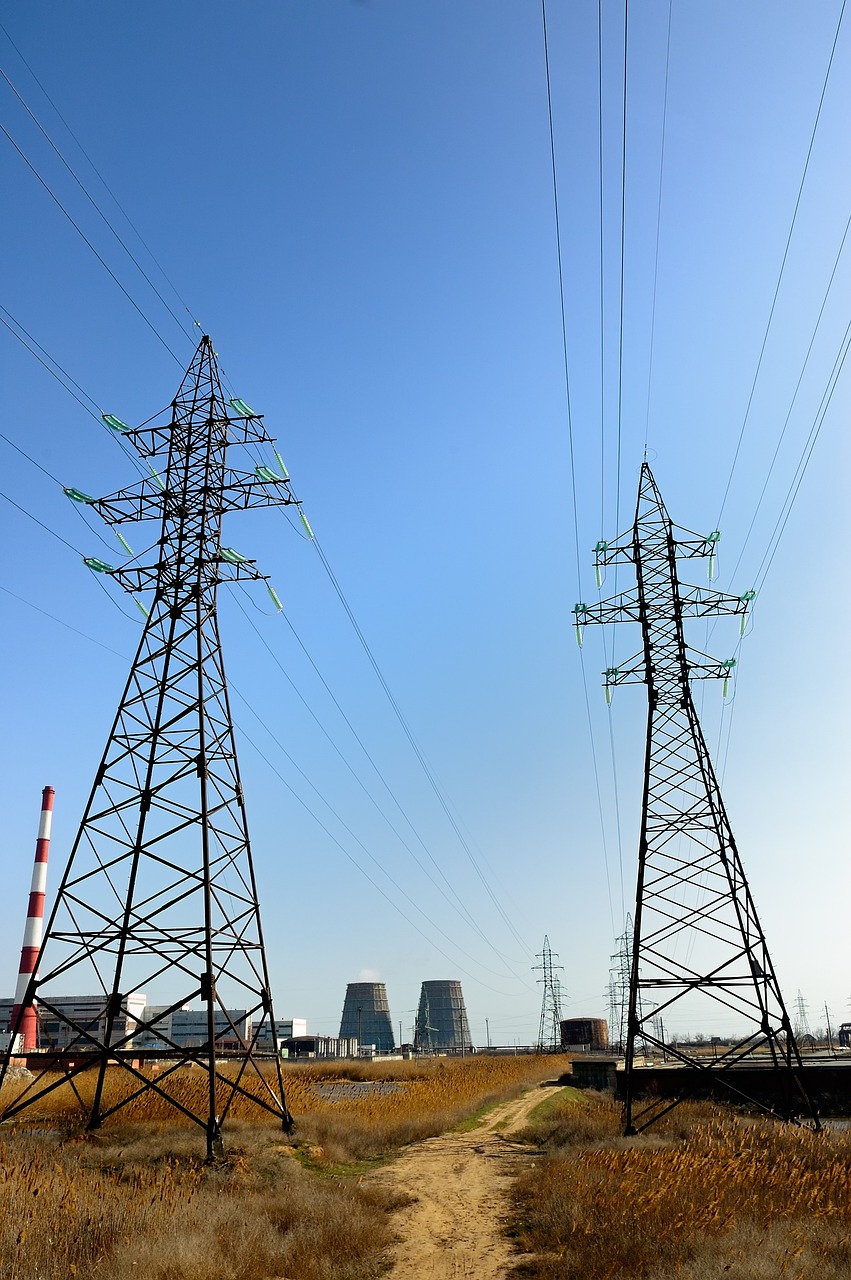 voltage, outdoors, nobody, danger, construction, clear, engineering, electrical, nature, connection, business, distribution, post, urban, clouds, industrial, resource, metallic, watt, deliver, strength, transportation, resistance, network, development, amperage